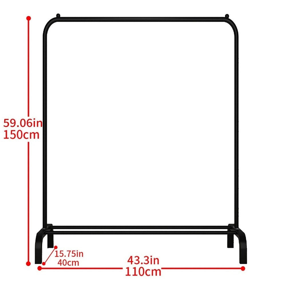 Trade Shop - Stand Appendiabiti Da Terra Attaccapanni Abiti 150 X 110 X 40 Mm Singolo Tw605 -