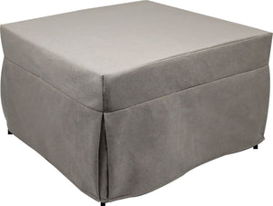 Pouf Letto Brandina con Materasso Pieghevole 78x78x47 cm Avalli Contract Tortora