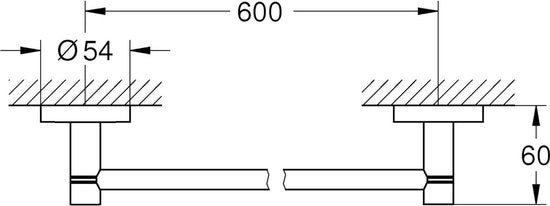Bar per asciugamani - supporto per asciugamani in alluminio mat con design moderno