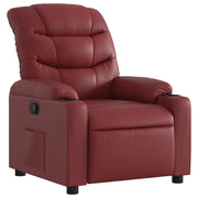 Poltrona | Sedia Relax Reclinabile Rosso Vino in Similpelle