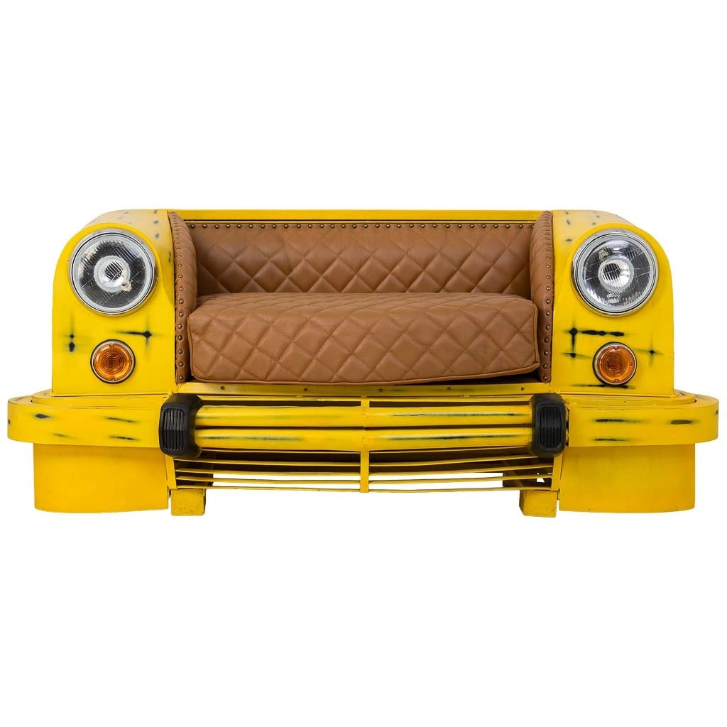 Divano auto giallo 154x76x70