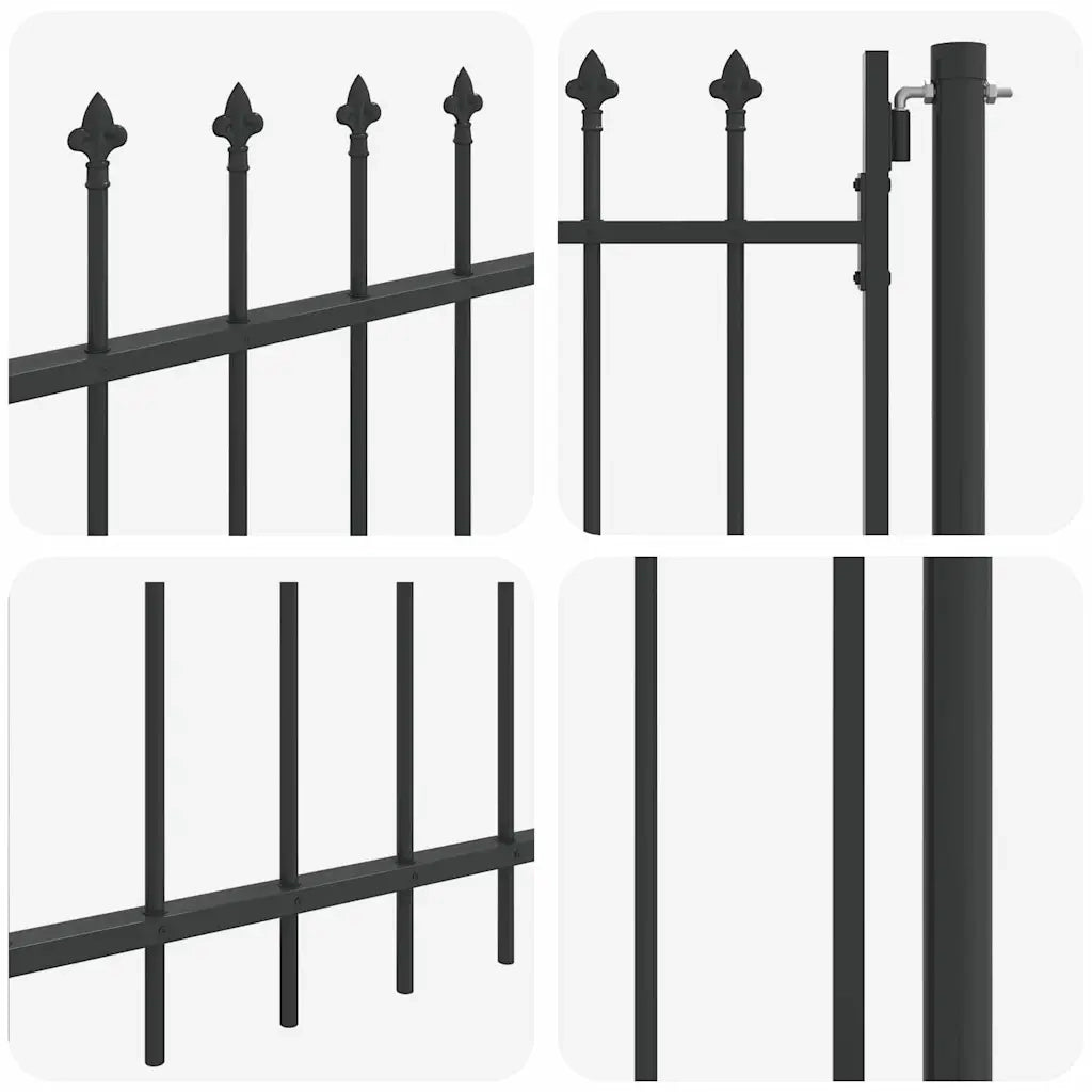 vidaXL Cancello per recinzione Grigio 100 x 250 cm