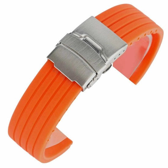 Cintura in silicone arancione da 22 mm - Modello B - arancione