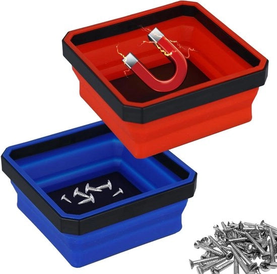 Portatile Cassetti Magnetici per Fai da Te - Nuova Versione - Borsa di Gomma per Fai da Te - Viti, Viti, Dadi .