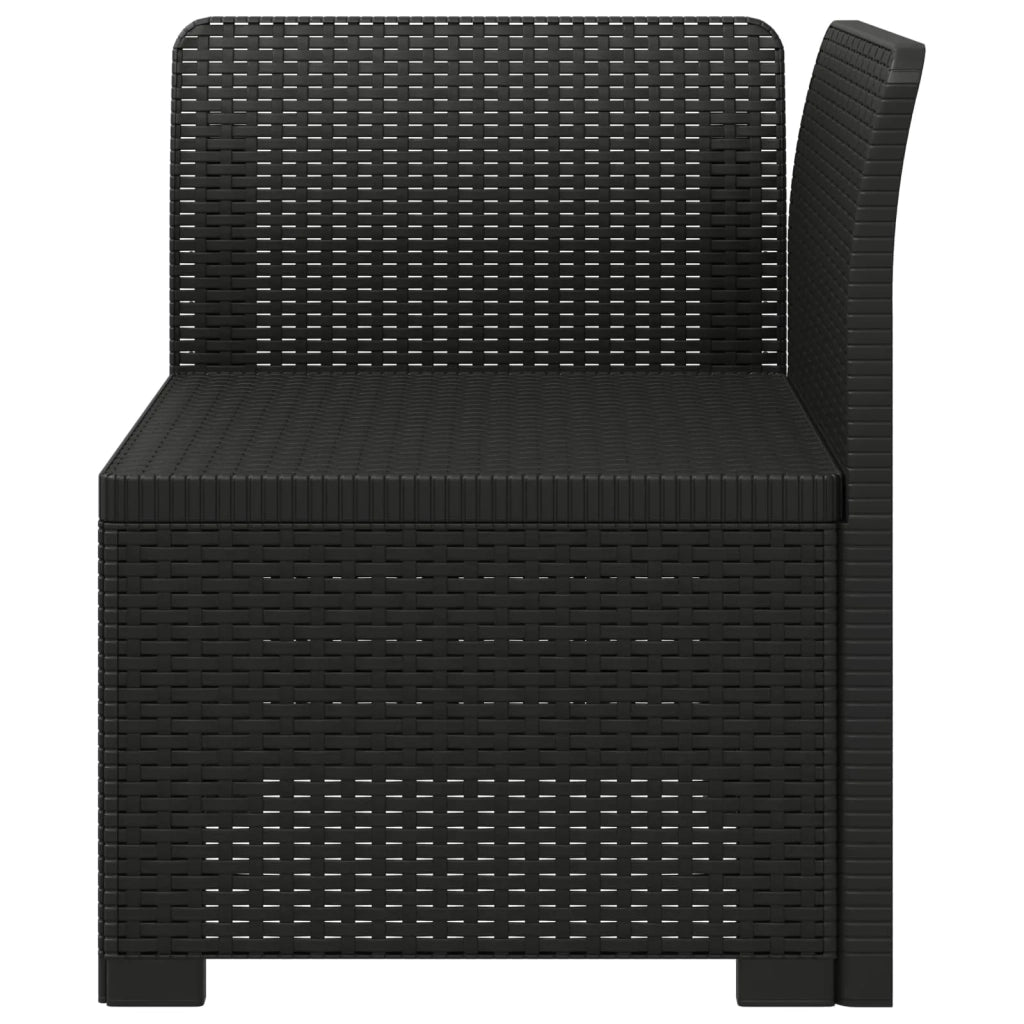 Divano da esterno-Divano da Giardino a 1 Posto Aspetto Rattan PP Antracite 326388
