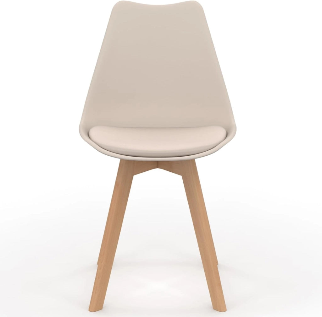 Lote de 6 sillas de comedor escandinavas SARA beige