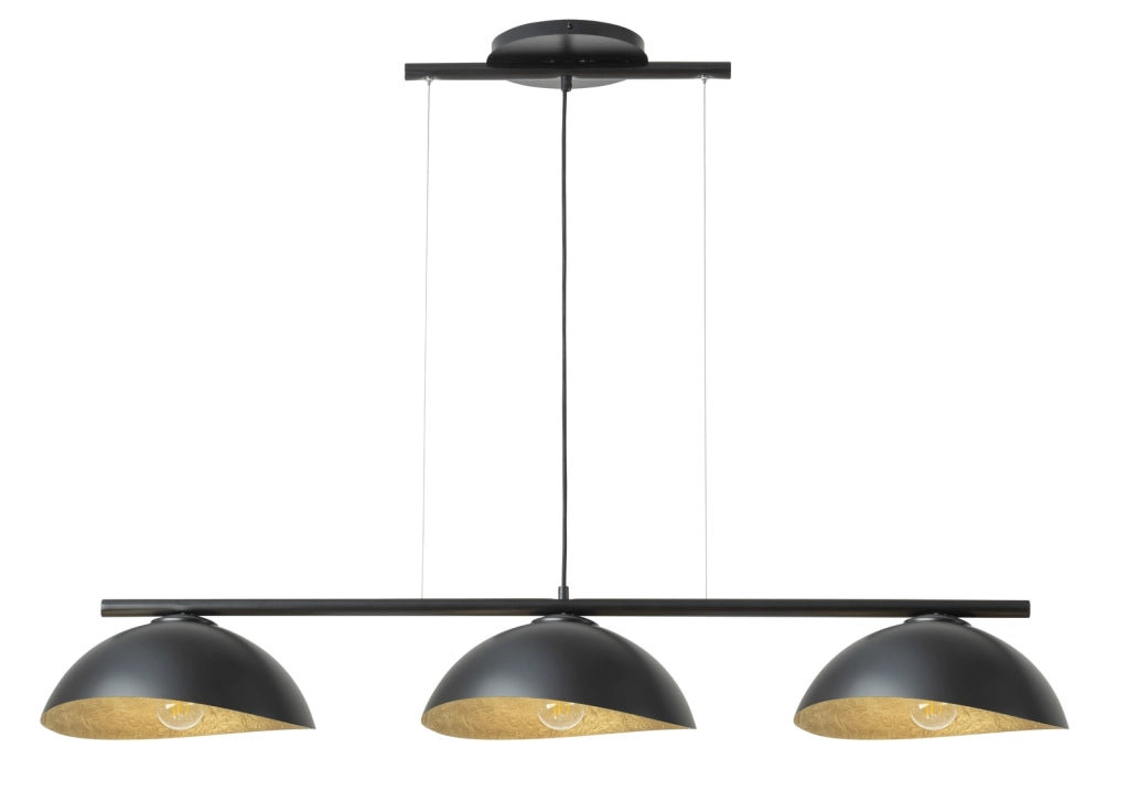 Lampada sospensione decorativa Solar nero/oro 3xE27 Sigma