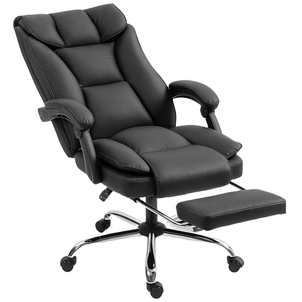 Sedia da ufficio ergonomica reclinabile con poggiapiedi ¨C zephmum ¨C nero