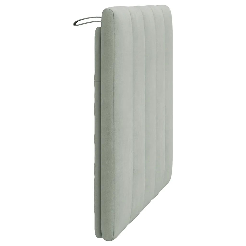 Cuscino Testiera Hanko Grigio Chiaro 80 cm in Velluto CFW4512023