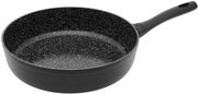 Piastra da cottura in ceramica profonda - 28 cm - nera - in ceramica - induzione
