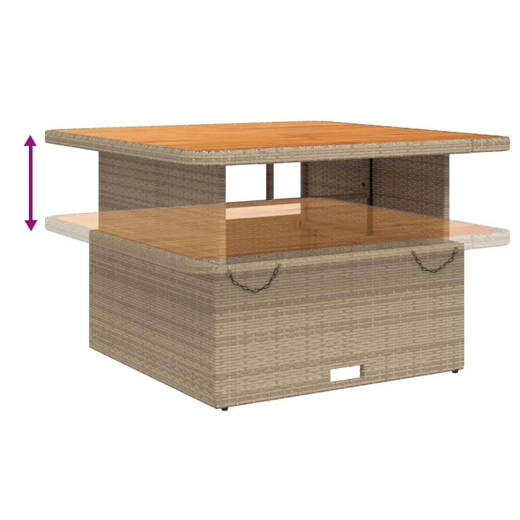 Set da Pranzo da Giardino 4 pz con Cuscini Beige in Polyrattan 3277476