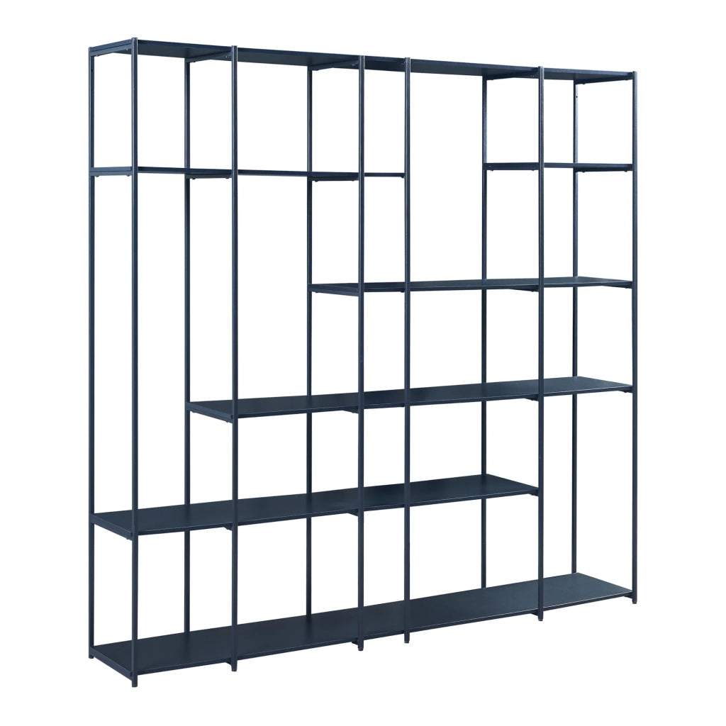 Scaffale dal design senza tempo per soggiorno/camera da letto mobile contenitore indipendente Rælingen 180 x 180 x 33 cm nero 03_0011152