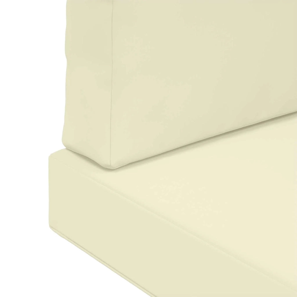 Cuscino per divano da esterno 3 pcs Crema Poliestere