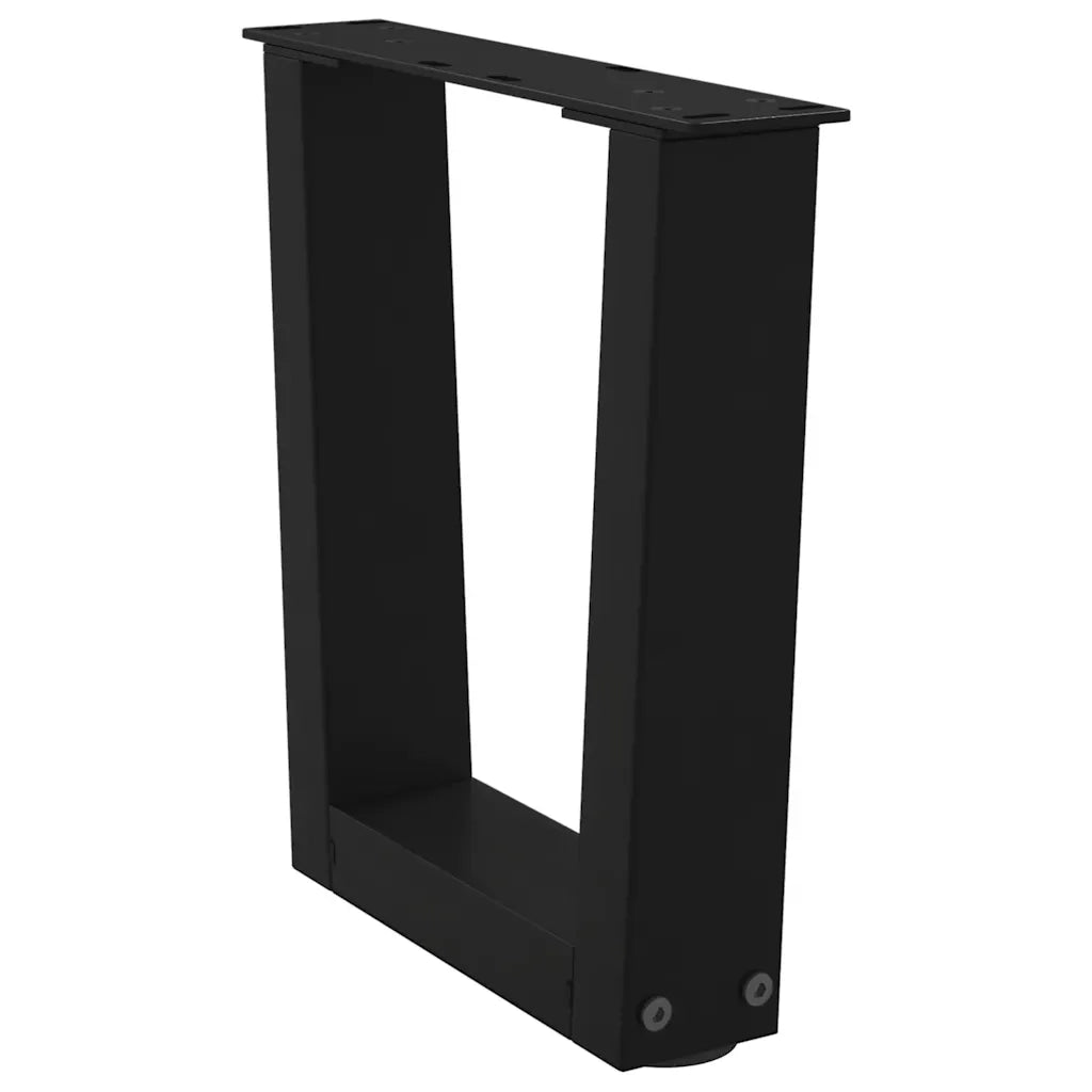 Gambe per Tavolino da Caffè a Forma di V 2 pz Nere 30x(30-31,3) cm Acciaio 4012600
