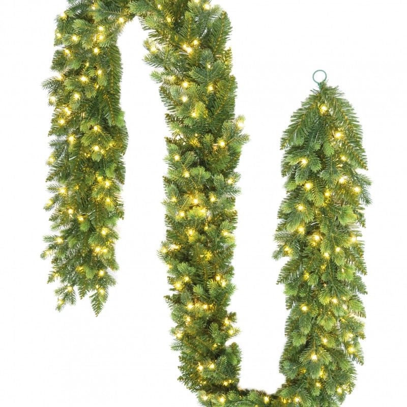 Festone Di Natale "Madison" In Pvc+PE Con Luci Led 270cm Xone