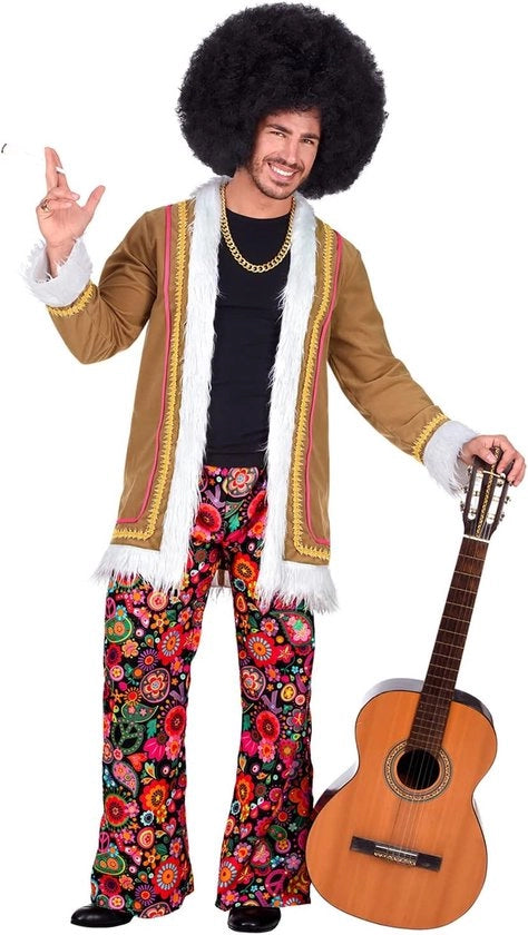 Costume da Hippie Uomo Completo - Power dei Fiori, Woodstock & Outfit Disco