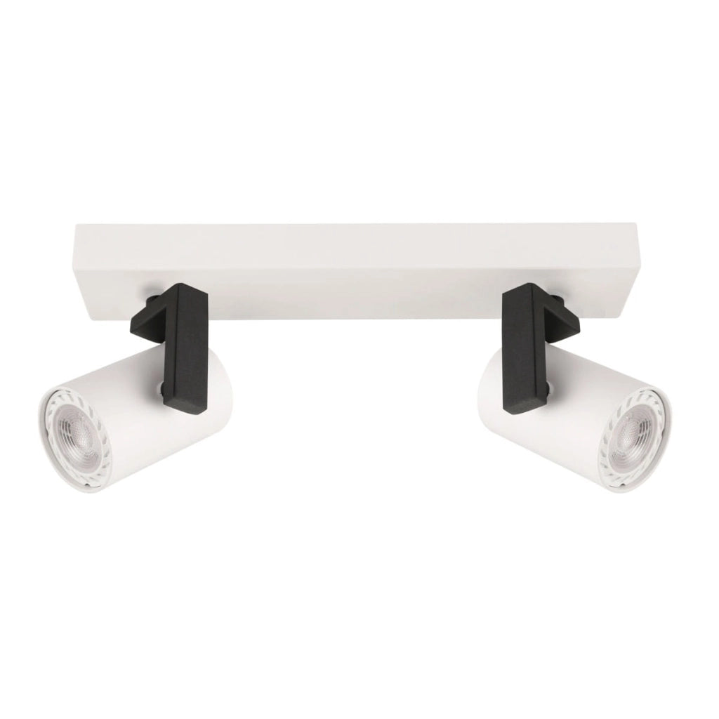 Faretto soffitto Italux Mola 2 luci GU10 bianco orientabile