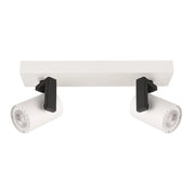Faretto soffitto Italux Mola 2 luci GU10 bianco orientabile