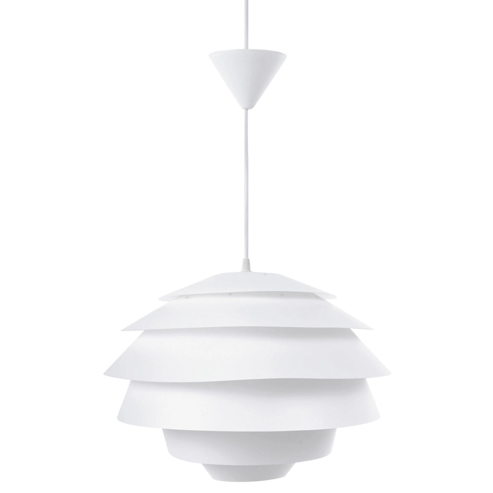 Lampada a Sospensione in Plastica Bianca a Forma di Globo Decorativa Moderna