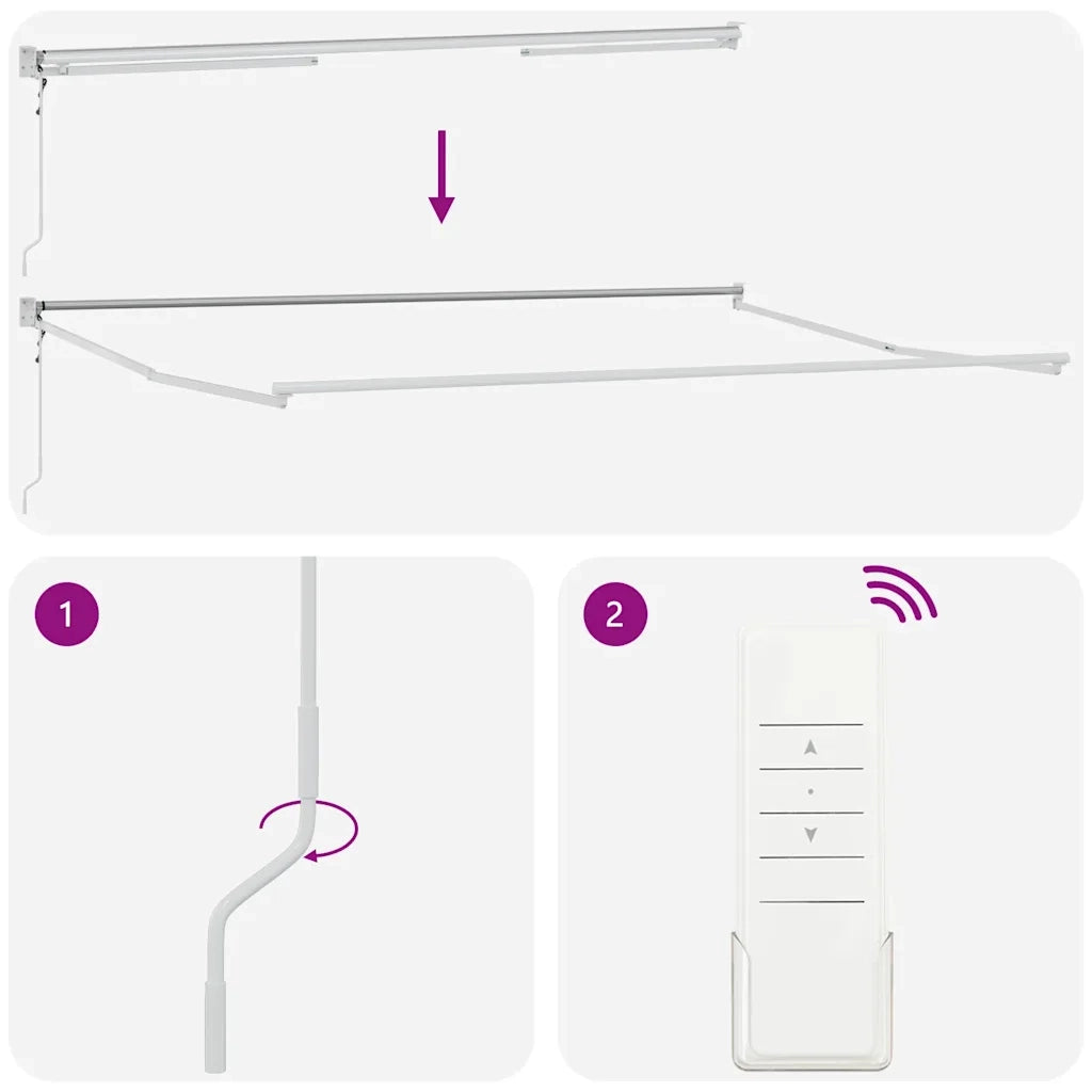 Tenda da Sole Retrattile Automatica Bordò 500x300 cm 3215307