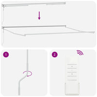 Tenda da Sole Retrattile Automatica Bordò 500x300 cm 3215307