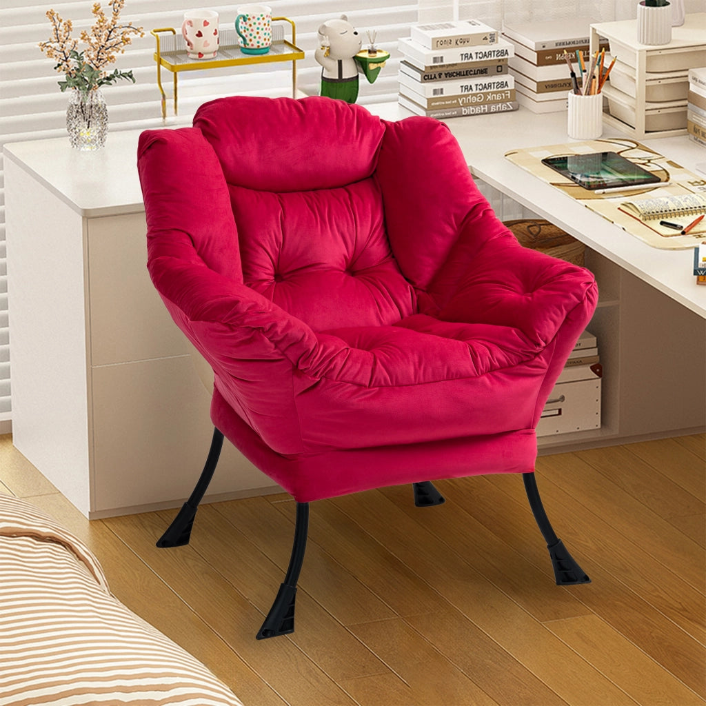 SEDIA relax 70x20x77 cm rosso mattone in metallo