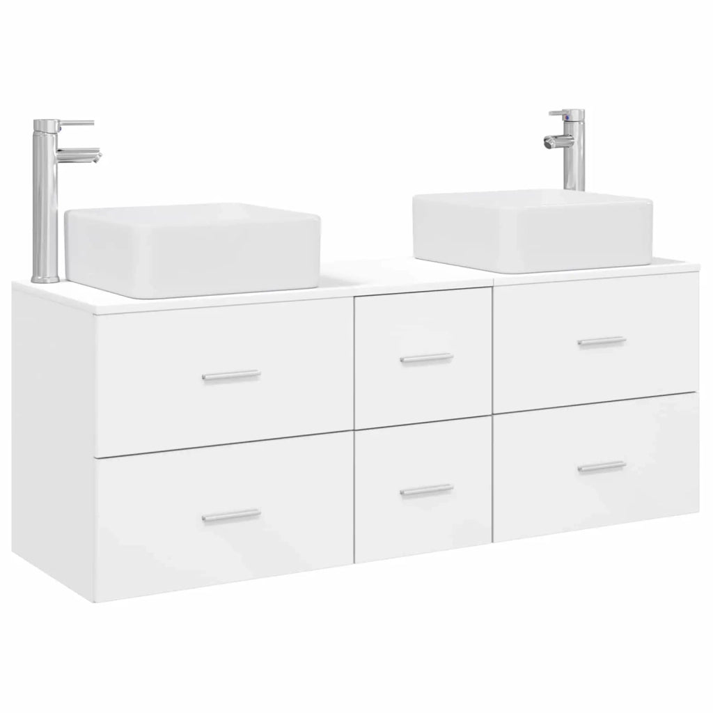 Set di Armadi da Bagno 3 pz Bianco 49,5 x 41 x 63 cm 3405827