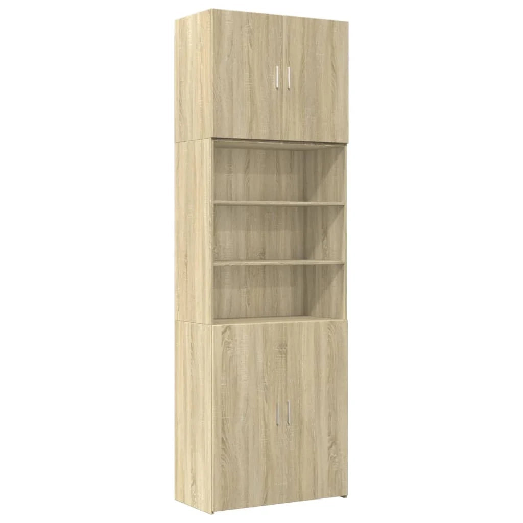 Credenza buffet cassettiera mobile contenitore organizer cucina soggiorno soggiorno alto Sonoma 80 x 42,5 x 249 cm derivati ​​del legno marrone 02_0034212