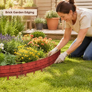 Lawn Edging, 11 Pieces, Brick Design
