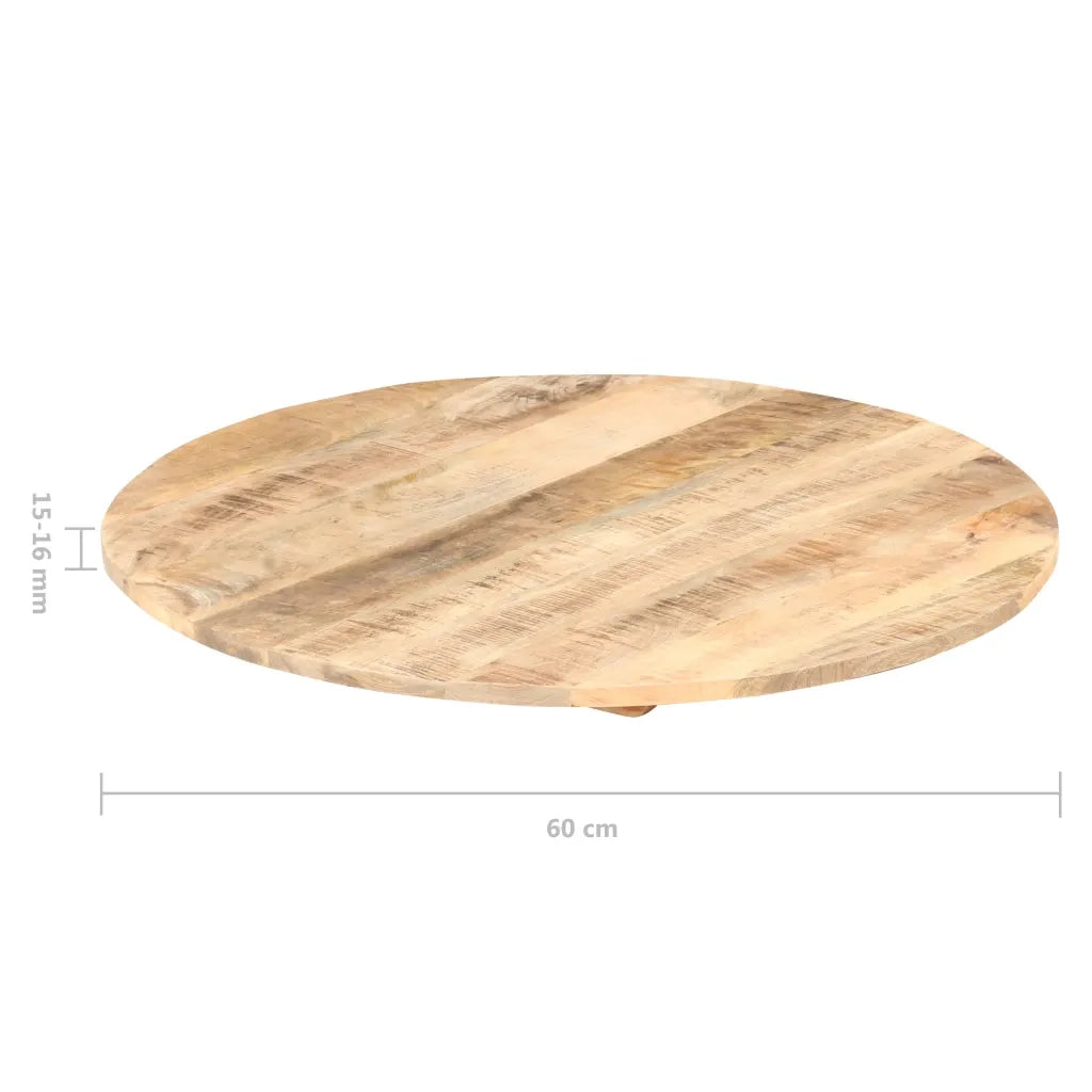 Piano Tavolo in Legno Massello di Mango Rotondo 15-16 mm 60 cm 286001
