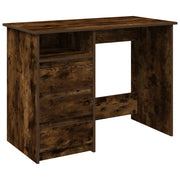 Scrivania | Tavolo da Ufficio Rovere Fumo 102x50x75 cm in Legno Multistrato