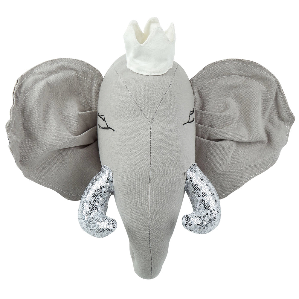 Decorazione in peluche per la cameretta dei bambini elefante di cotone grigio giocattolo da appendere