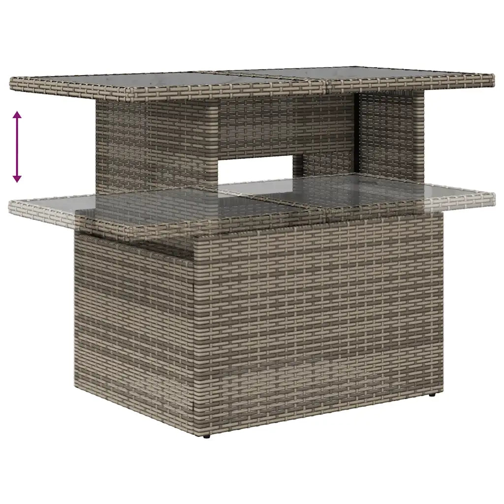 Set Divano da Giardino 8 pz con Cuscini Grigio in Polyrattan 3326201