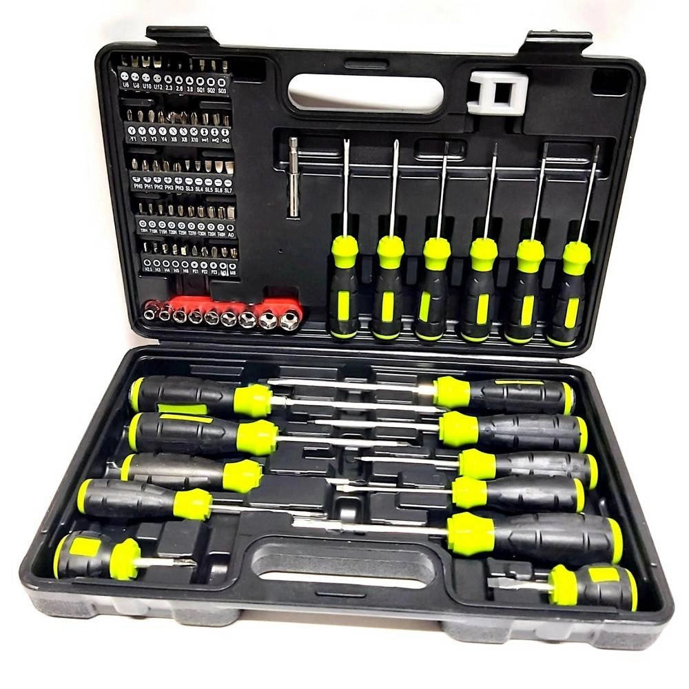 Trade Shop - Set Valigia Bussole Cacciaviti Cacciavite Inserti 78 Pz A Taglio Croce Torx Y U -