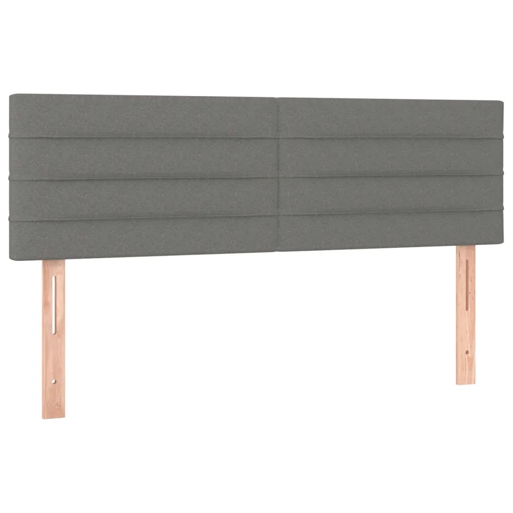 Giroletto a Molle con Materasso Grigio Scuro 140x190 cm Tessuto 3130346