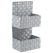 Set di 6 Portaoggetti Parete A Due Piani In Pp Intrecciato Grigio
25x15x11/48