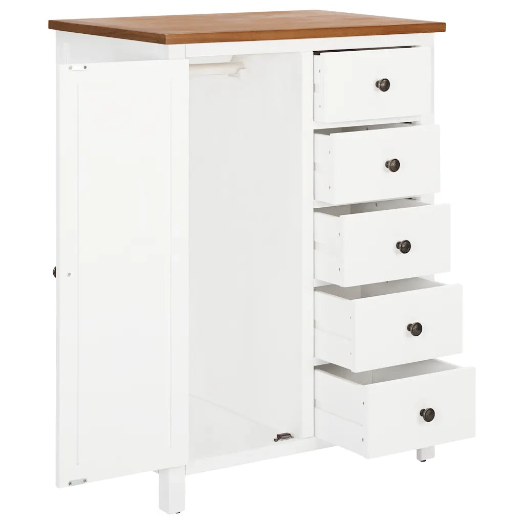 Guardaroba 76x52x105 cm in Legno Massello di Rovere cod mxl 55632