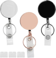 Porta Chiavi Uittrekbaar - Clip ID - Acciaio Inossidabile - 3 Pezzi - Leggero - Materiale Duraturo 

ID-kaart Holder: 
Otturatore per ID-kaart non incluso