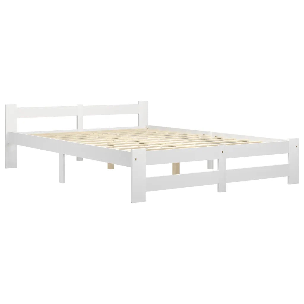 Giroletto senza Materasso Bianco 140x200 cm in Legno di Pino 322001