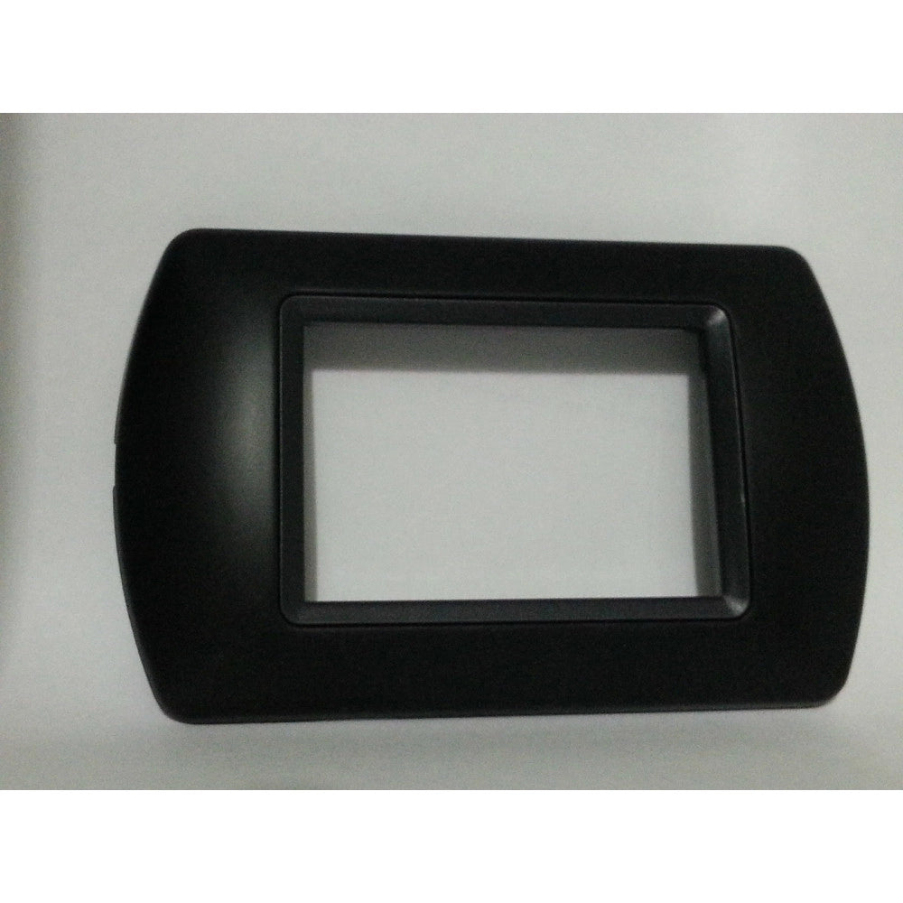 Trade Shop - Placchette Placche In Abs Compatibili Per Master Modo Colorra Placca Copriprese - Nero -3 Fori     -
