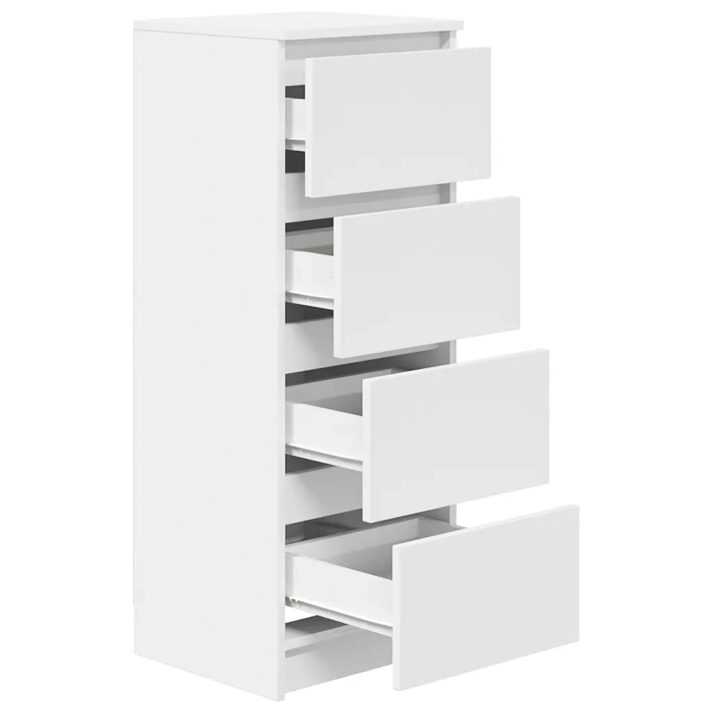 Credenza Bianca 37,5x35x99 cm in Legno Multistrato 861697