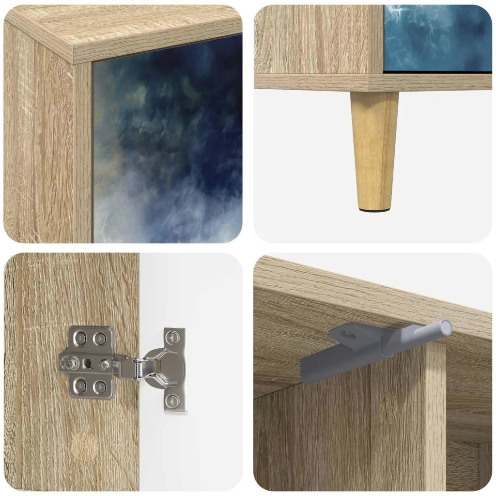 Mobile TV RAALTE 102 x 33 x 50 cm Sonoma Legno ingegnerizzato 8007032