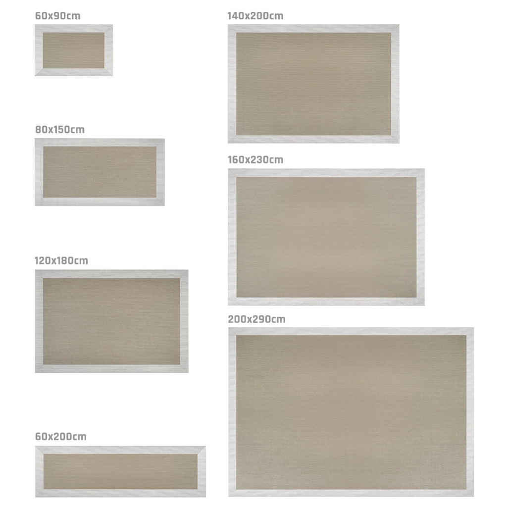 Tappeto vinilico di alta qualità taupe-bianco 200x290