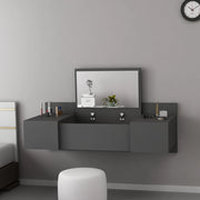 Mobile da Trucco Selci, Toeletta Specchio Incluso, 100x39x33h cm Nero