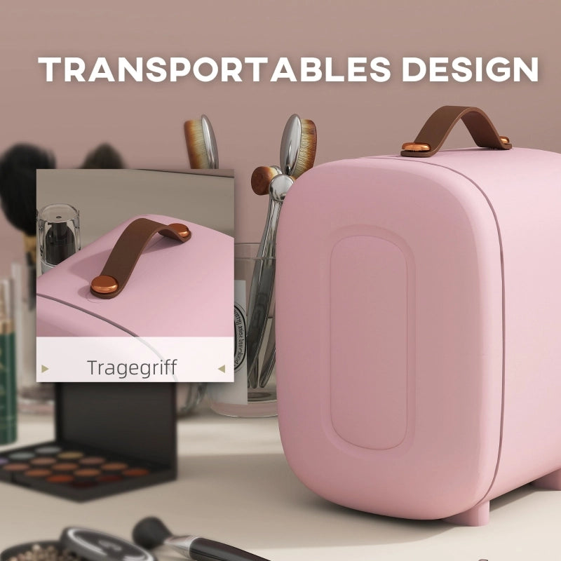 Mini frigorifero/frigoriferino per cosmetici, capacit¨¤ 4 litri, 20,3 x 26,3 x 28 cm, rosa