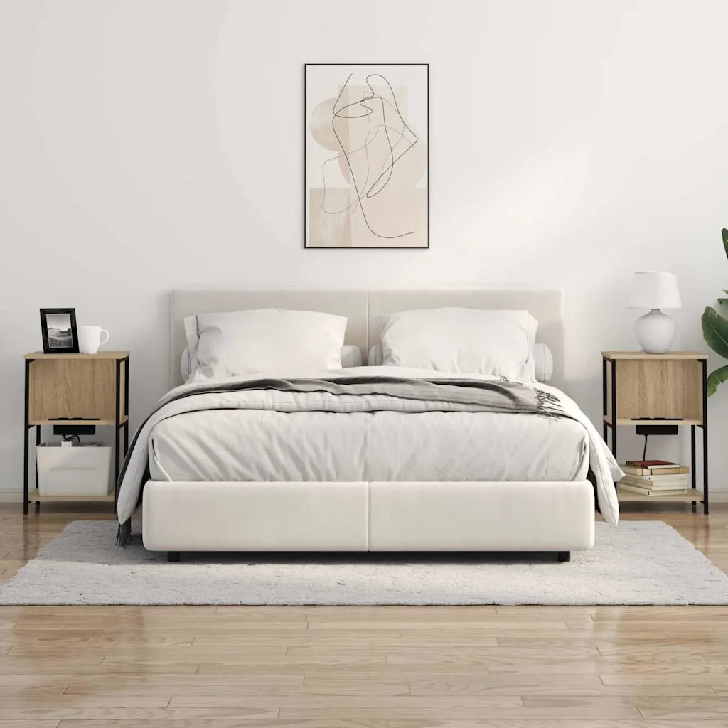 vidaXL Armadio da Notte 2 pcs rovere sonoma 38 x 31 x 61 cm