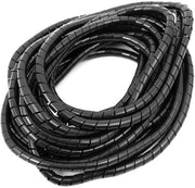 Cavo a spirale flessibile per avvolgere cavi e fili - Protezione per cavi - Nera - 5 Metri - Organizzazione