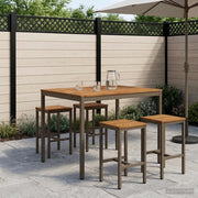 Tavolo Bar da Giardino Naturale e Caffè 110 x 108,5 x 105 cm 901345