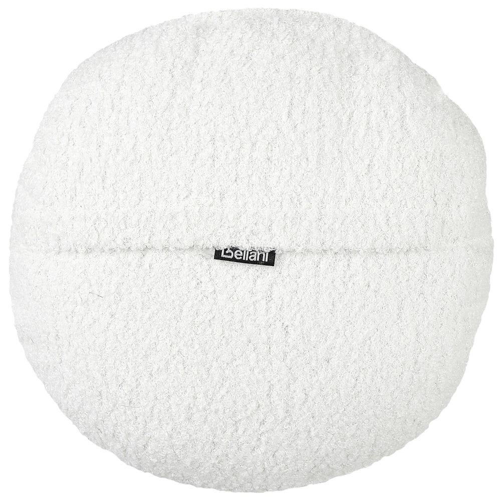 Set di 2 cuscini in tessuto bianco ⌀ 30 cm Cuscini decorativi con imbottitura morbida Accessori Soggiorno Camera da letto