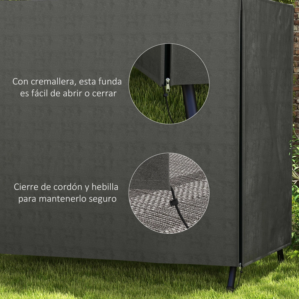Copertura per Dondolo da Giardino con Cerniera ¨C Xylo ¨C 177x114x152 cm Grigio Scuro